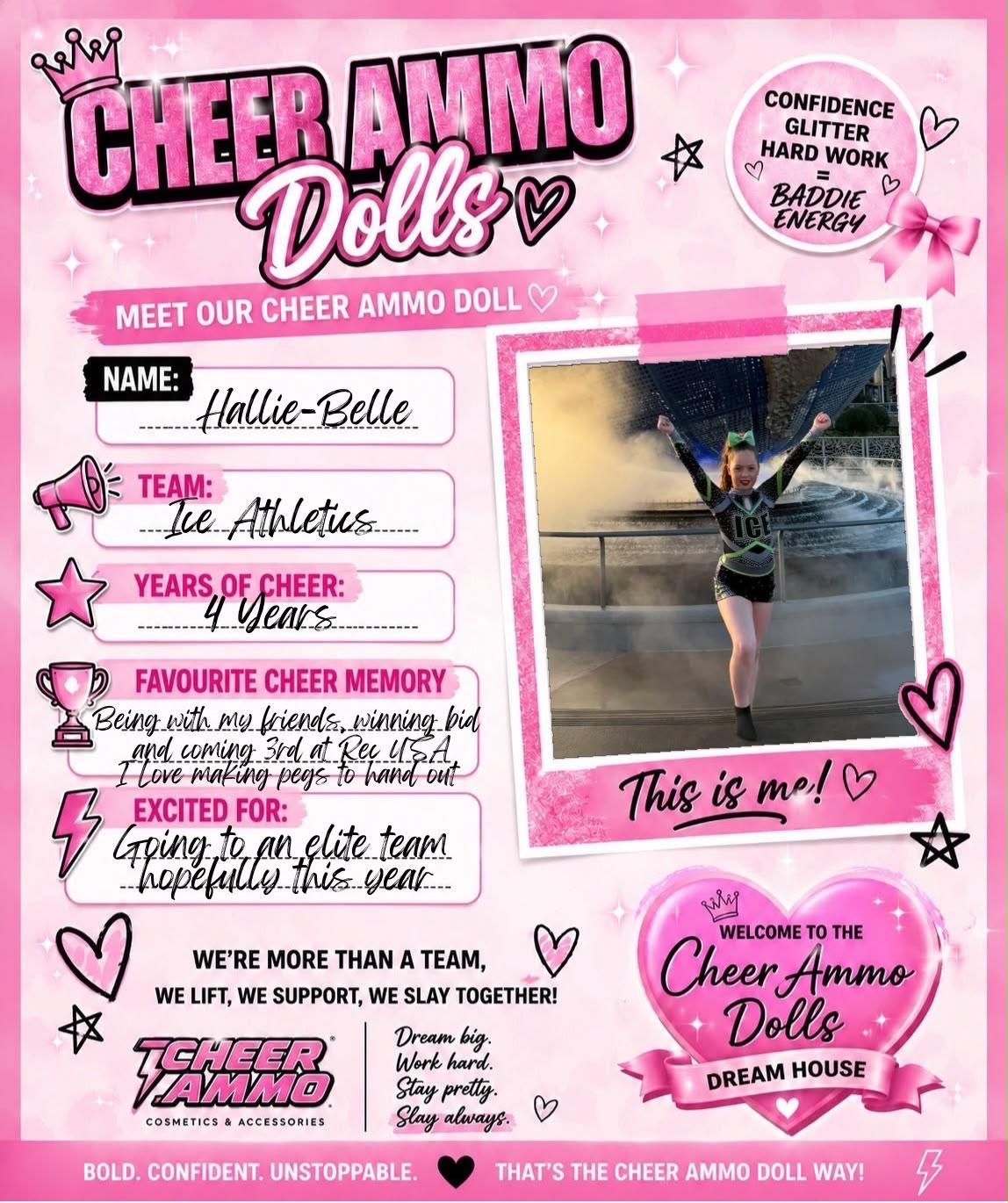 Cheer Ammo Doll: Hallie-Belle